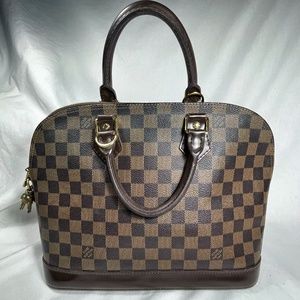 Louis Vuitton Damier Ebene Alma MM Satchel
